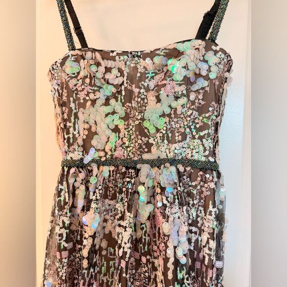 NWOT Bronx and Banco Midnight Embroidered A-Line Gown, size XS - Picture 13 of 16